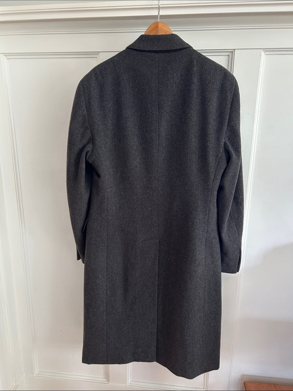 Dior Dark Gray Double-Breasted Wool Pea Coat - Picture 3 of 11